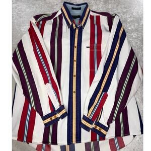 Vintage Colours by Alexander Julian Striped Button-Down - Size L